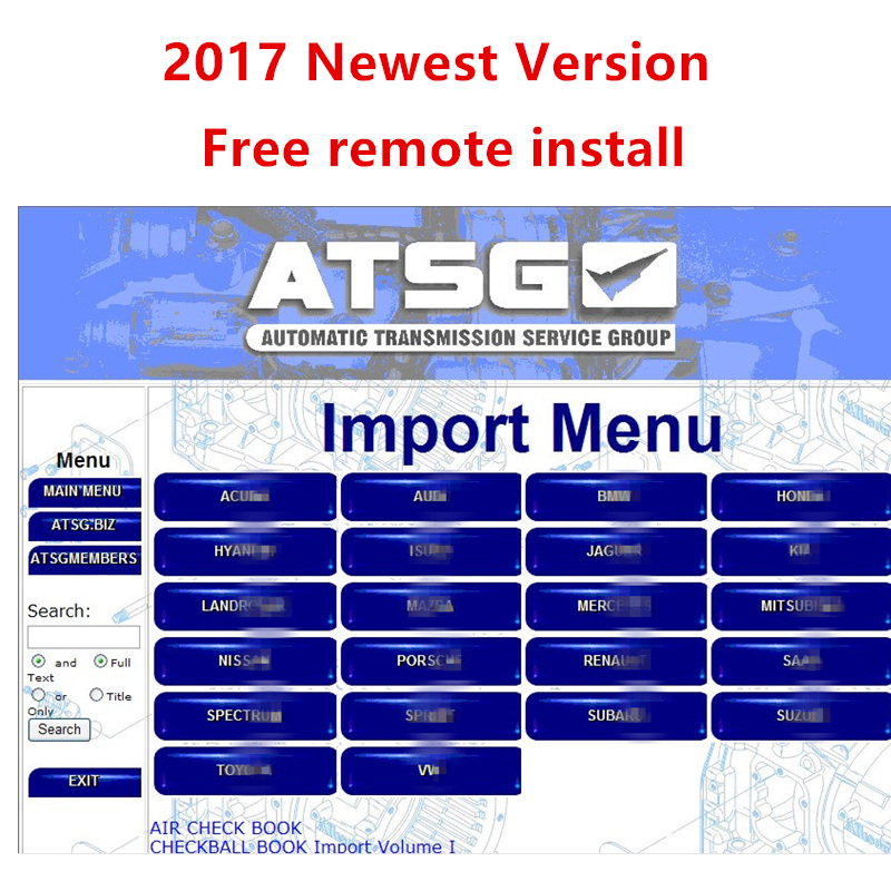 Auto Repair Shop Software - ATSG 2017 自動車修理ソフトウェア (オートマチック トランスミッション サービス