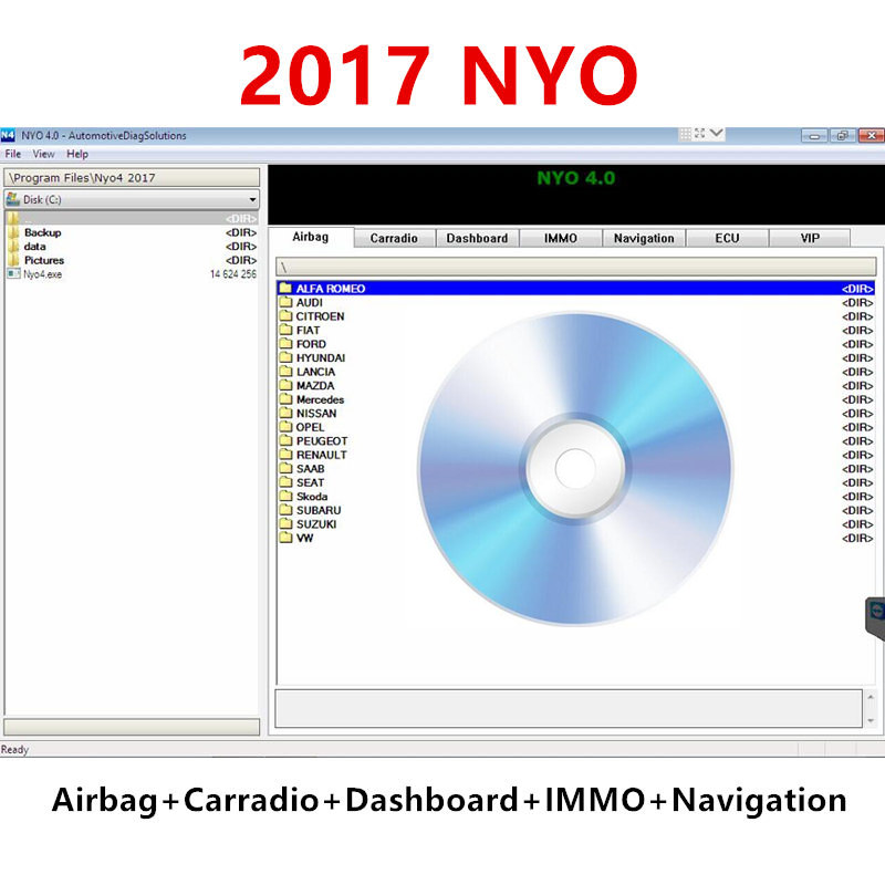 Auto Repair Shop Software - 2017オドメーターradiocarエアナビゲータ4完全なデータベースエアバッグ + carradio + ダッシュボード +