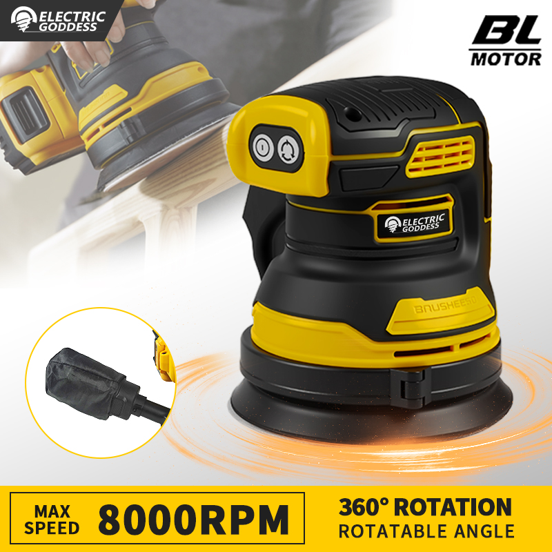 Orbital Polisher Da - 電気女神ブラシレスサンダーディスク 8000rpm Dewalt 20V バッテリーコードレス木工サンディングパテ研磨電動工具 ﻿