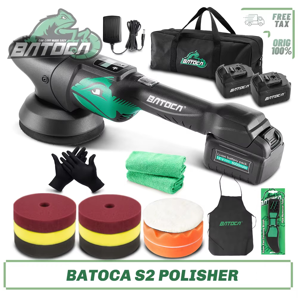 Orbital Polisher Da - バトカ S2 4.0Ah コードレスカーポリッシャーセット バッテリー式ワイヤレスカーポリッシングマシン デュアルアクション