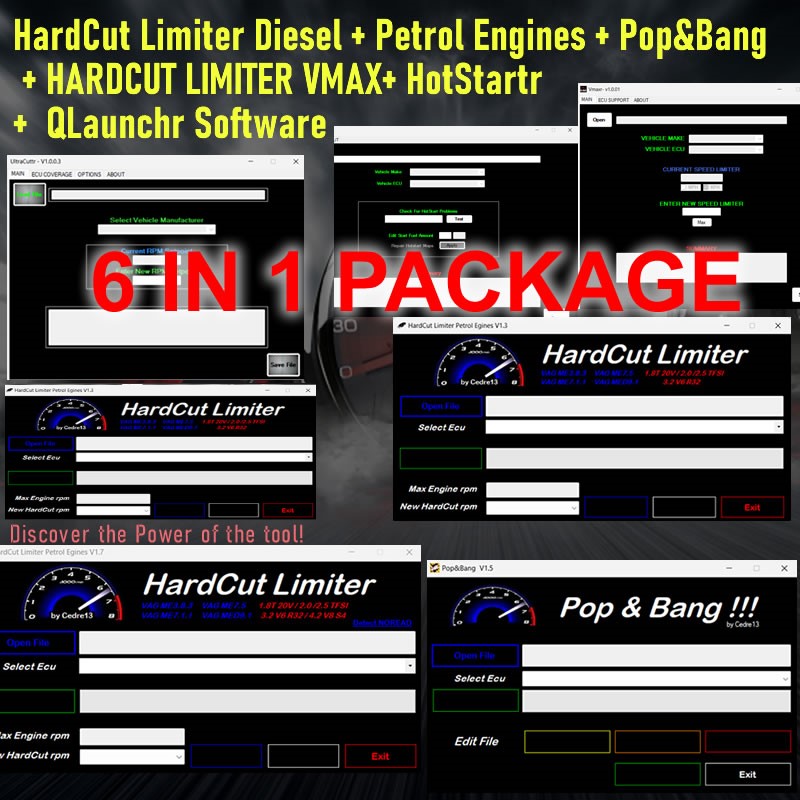 6 in 1セットのハードカットエンボス加工機,ガソリンエン - Auto Repair Shop Software のレビューと価格