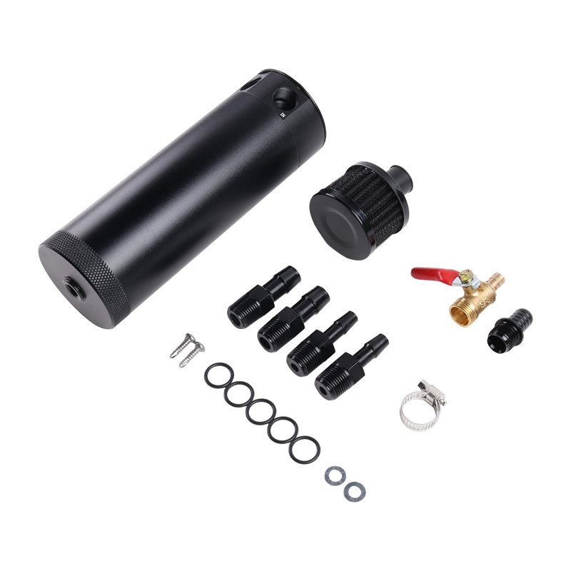 ABIB - ユニバーサル2ポートアルミ製750mlバッフル - Oil Drain Tank のレビューと価格