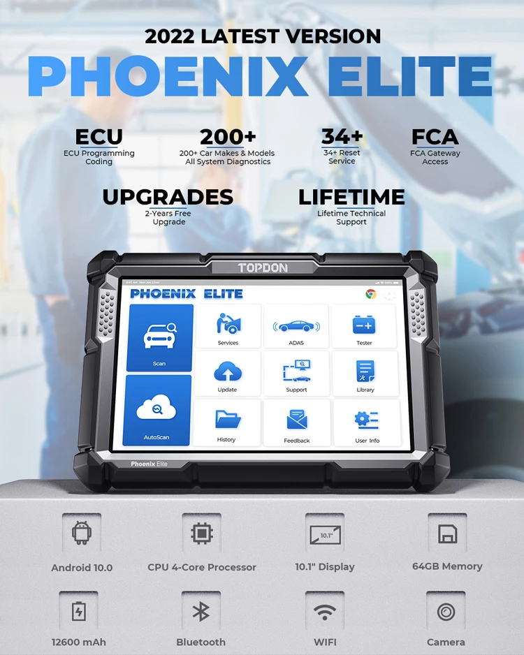 TOPDON PHOENIX ELITE 車両ECUアップグ - Car Diagnostic Tool のレビューと価格