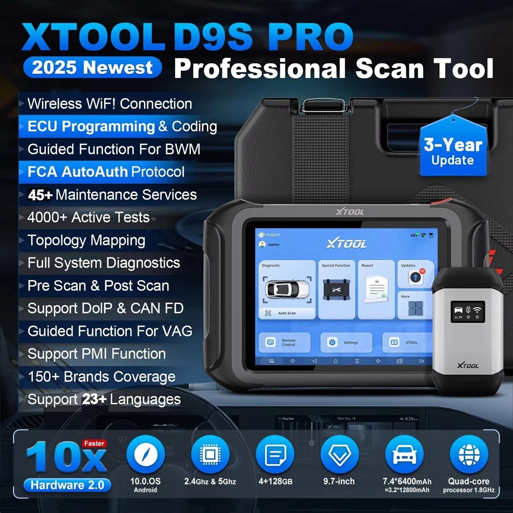 米国倉庫 XTOOL D9S Pro 自動車診断スキャナーツ - Car Diagnostic Tool のレビューと価格