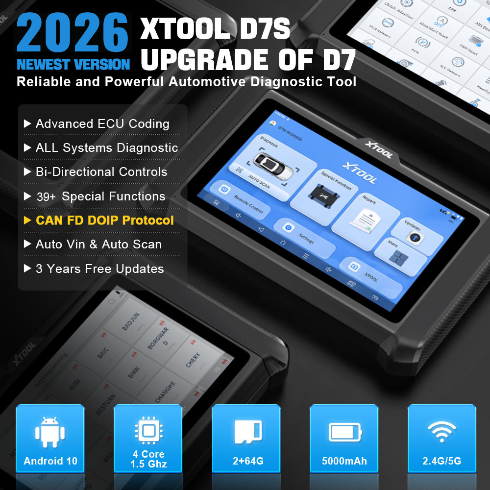 米国倉庫 XTOOL D7S 車両ECUコーディング 双方向 - Car Diagnostic Tool のレビューと価格
