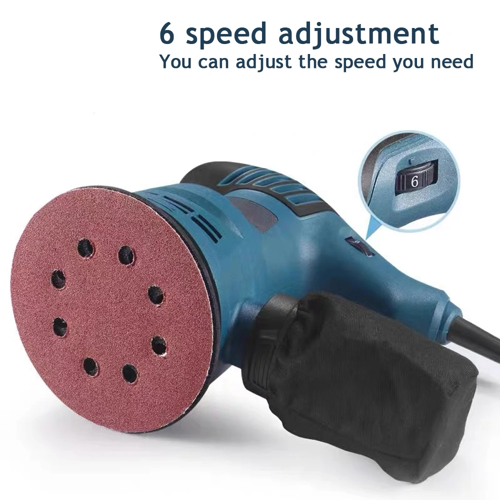 300W電動偏心サンダー、6段階速度調整、5インチ（125m - Orbital Polisher Da のレビューと価格