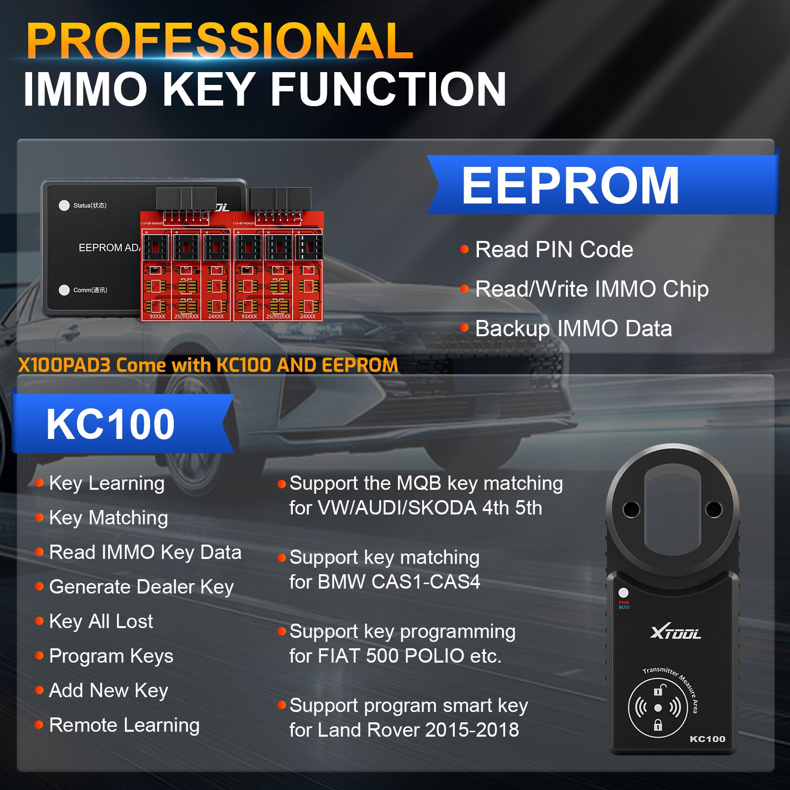 XTOOL X100 PAD3 自動車キー プログラミング  - Car Diagnostic Tool のレビューと価格