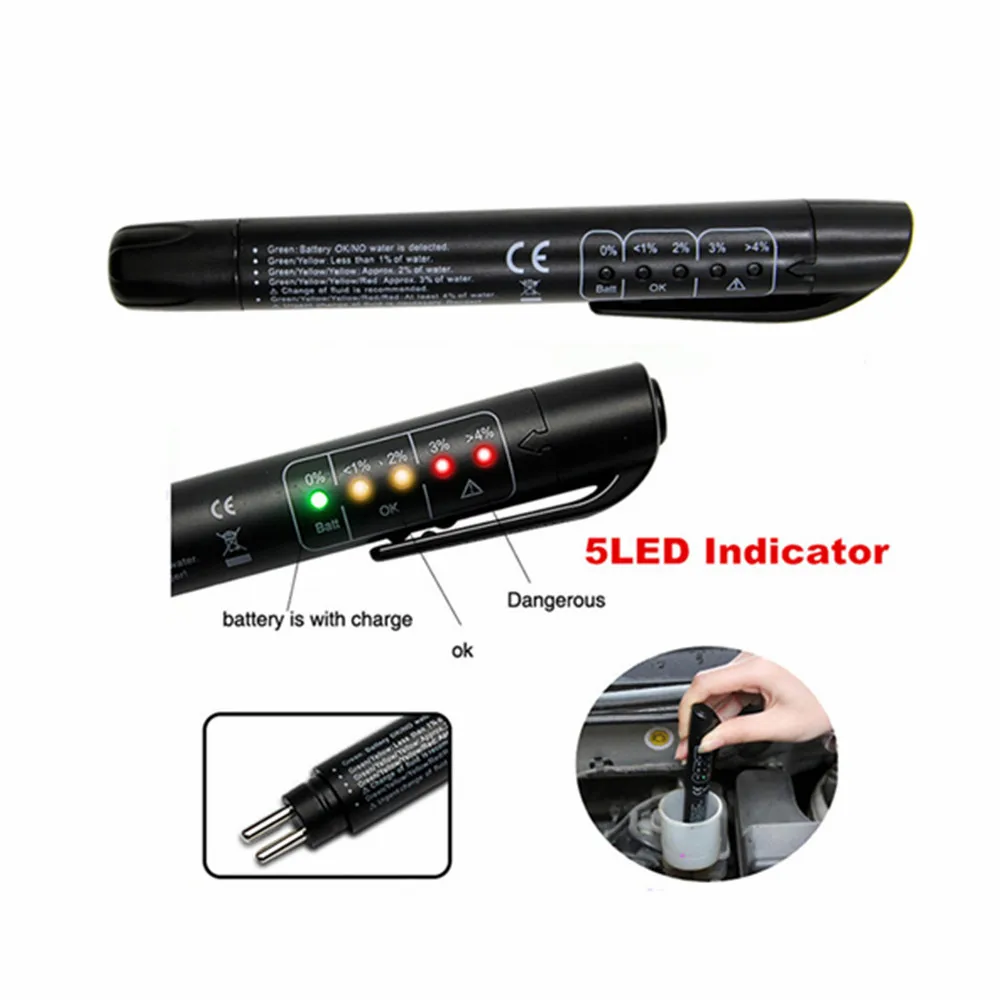 車のブレーキフルードテスター,5つのLEDインジケーター,d - Car Diagnostic Tool のレビューと価格